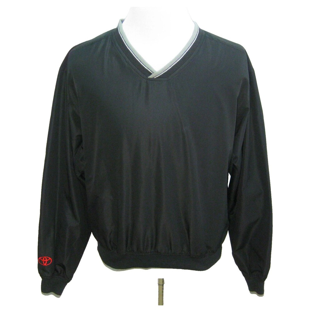TOYOTA Jacket Mens (Size Medium) Black Pullover Employee Work Coat Page & Tuttle